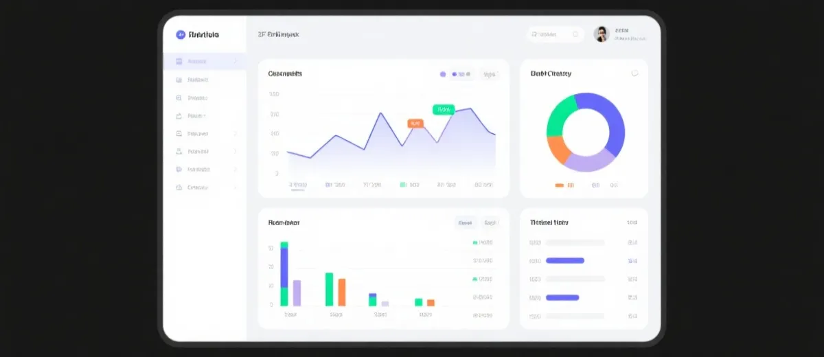 数据仪表盘与走势图示意